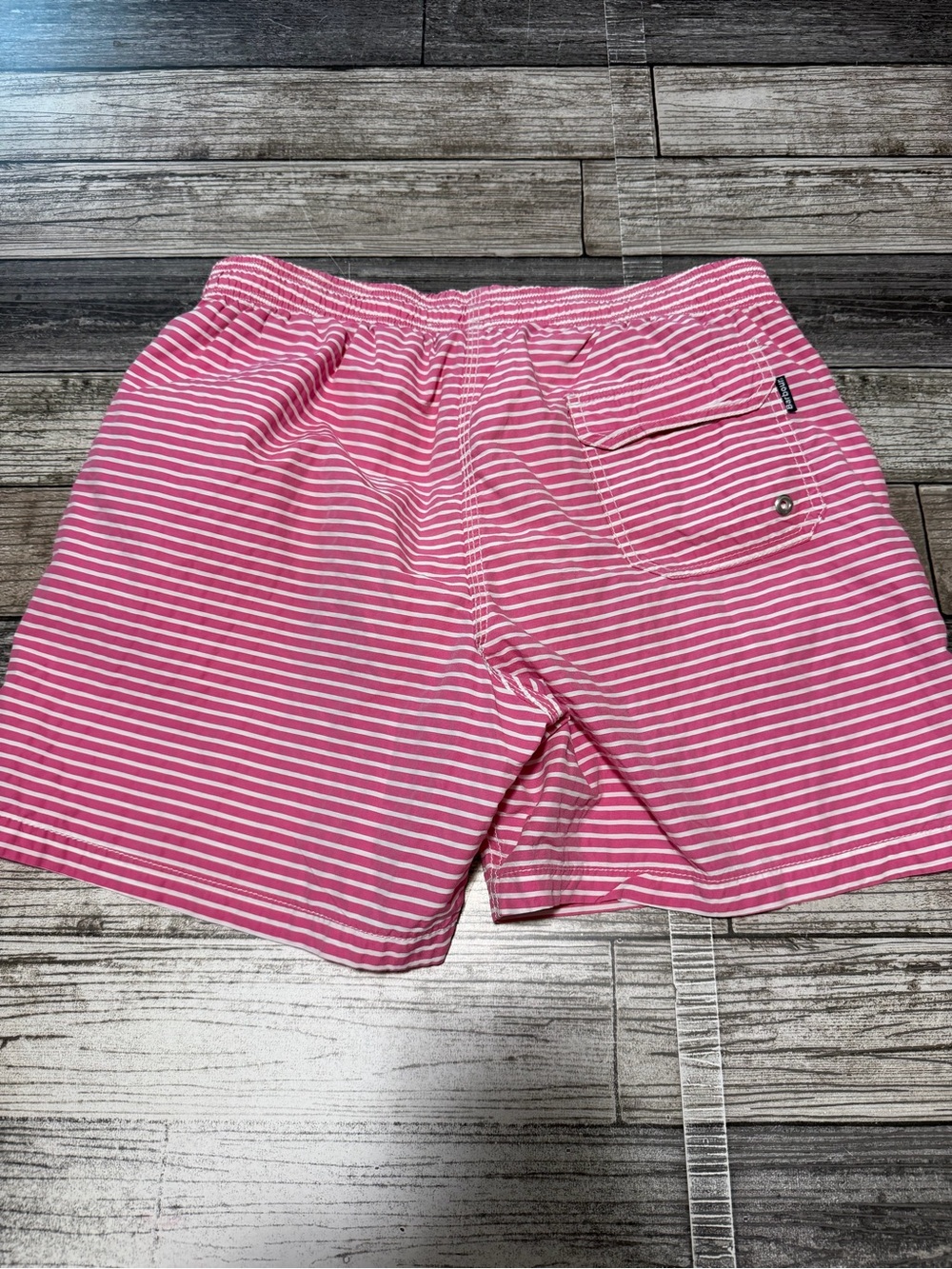 Barbour Striped Lined Swim Trunks Men’s S Pink White (Inseam 6) Drawstring - Picture 6 of 10